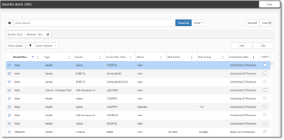 Benefits Batch OBPs Dashboard