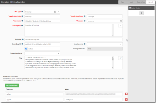 Docusign API configuration