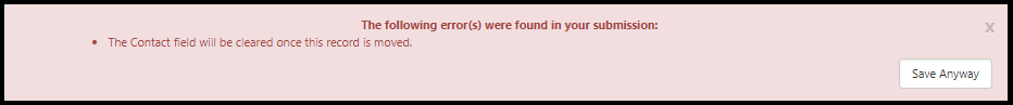 Move Visit message window