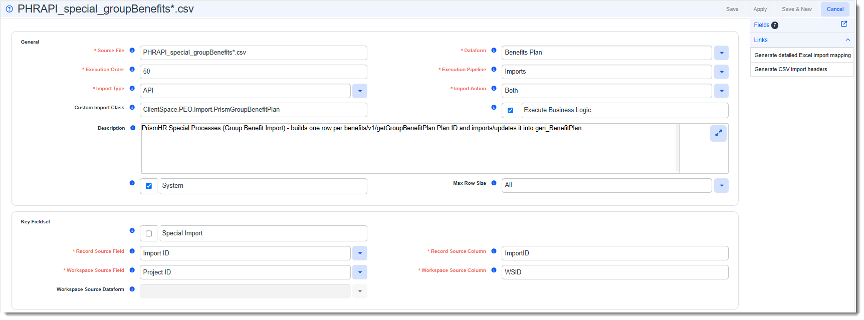 Group Benefits API Import Map Header