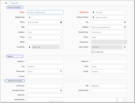 Adding and editing Organizations