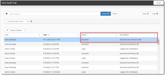 Audit Trail Assume User Tracking