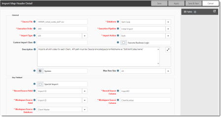 Employee Benefits Import Map Header for Ongoing Imports