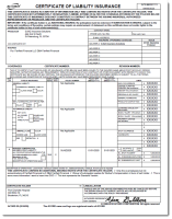 Certificate of Insurance