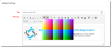Help Widget Text and Text Background Color Palette