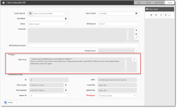 Claim Deductible Bill Form in Failed to Export Status with Error Log Highlighted