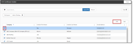 COI Certificate Holders Dashboard